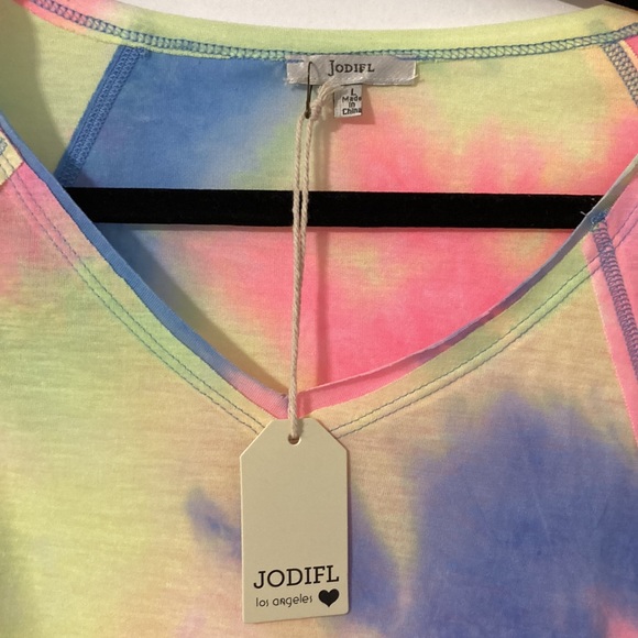 Oversized tie dye v neck top large - Picture 3 of 5